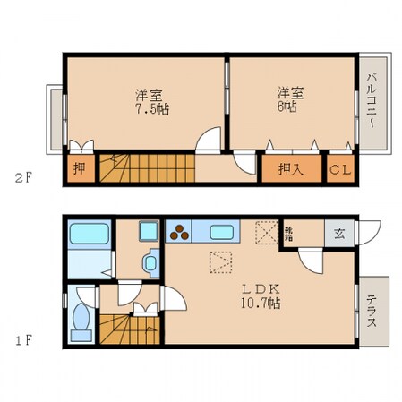 ビ .アレイドの物件間取画像